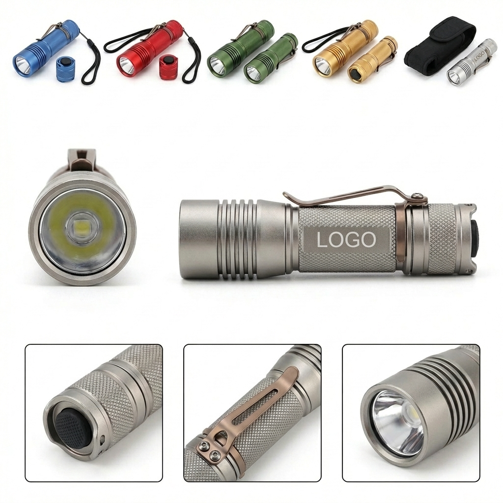 IPX6 Water-Resistant Fixed-Focus Pocket Flashlight