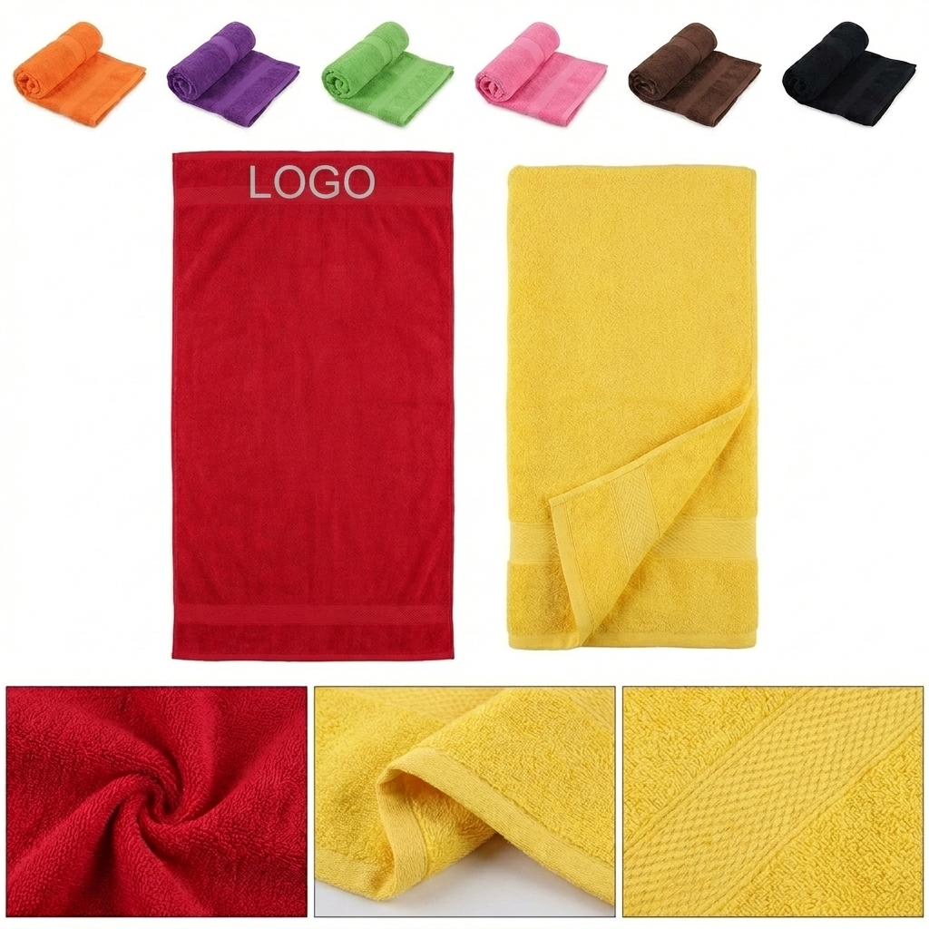 Oversized Cotton Terry Beach Towel in Vibrant Stripes