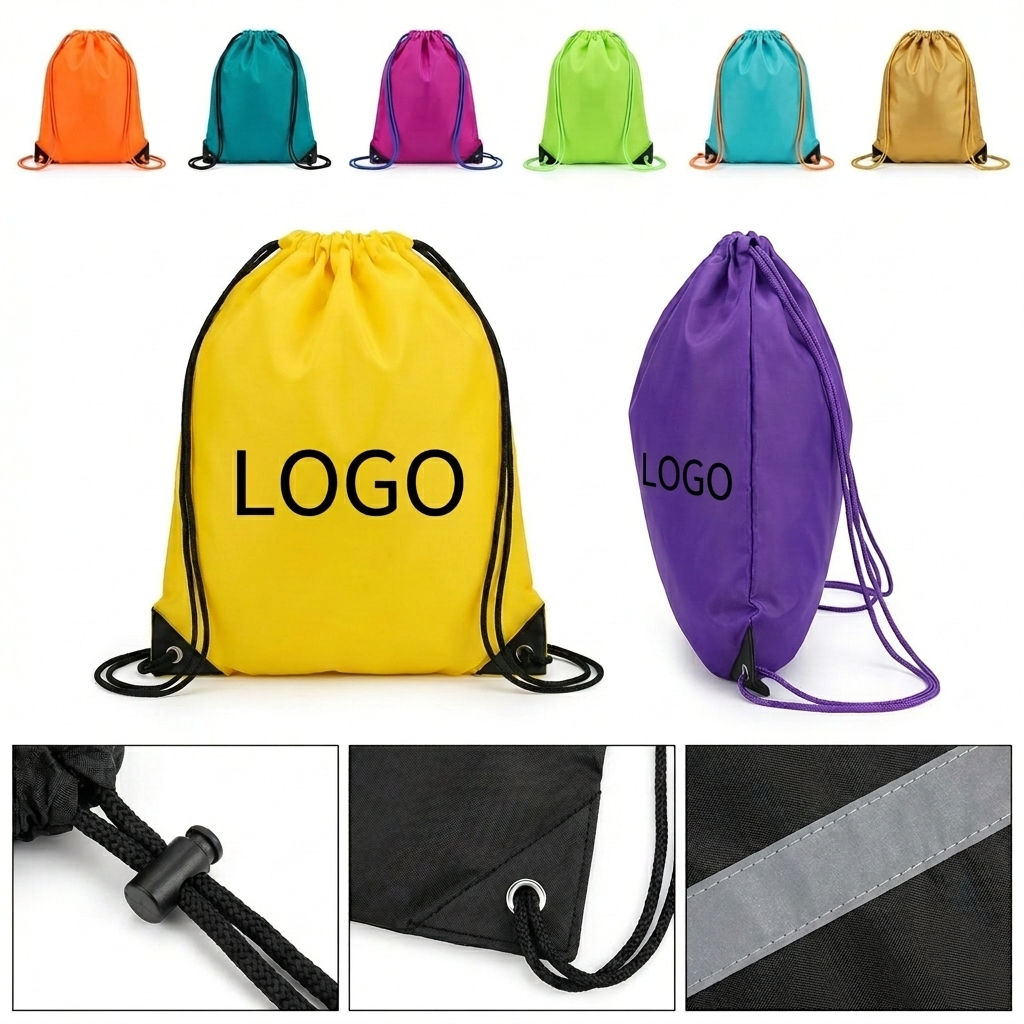 Vibrant Drawstring Backpack with Adjustable Straps