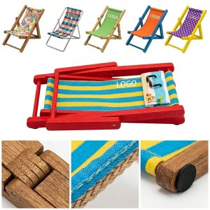 Miniature Colorful Beach Chair Model Set
