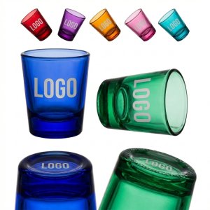 Vibrant 1.5 oz. Colored Shot Glass Set - Assorted Mini Barware for Gifting