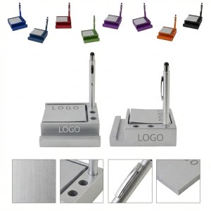 Modern Metallic Desk Organizer with Multi-Color Options & Phone Stand